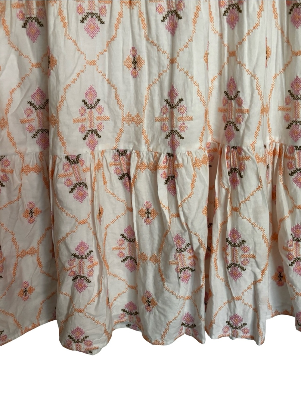 Embroidered Summer Cotton Mini Dress Size Medium NWOT - Picture 11 of 15